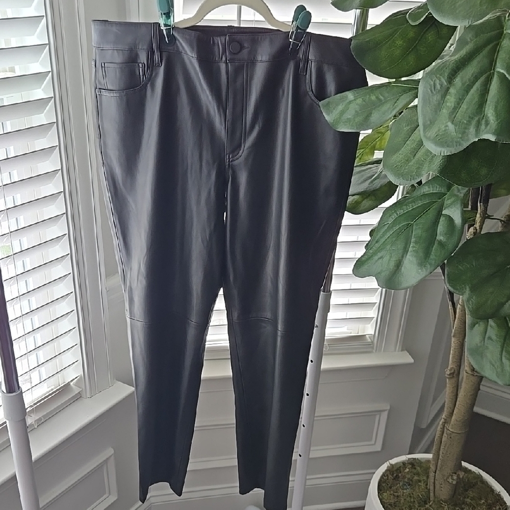 Ann Taylor Black Leather Pants